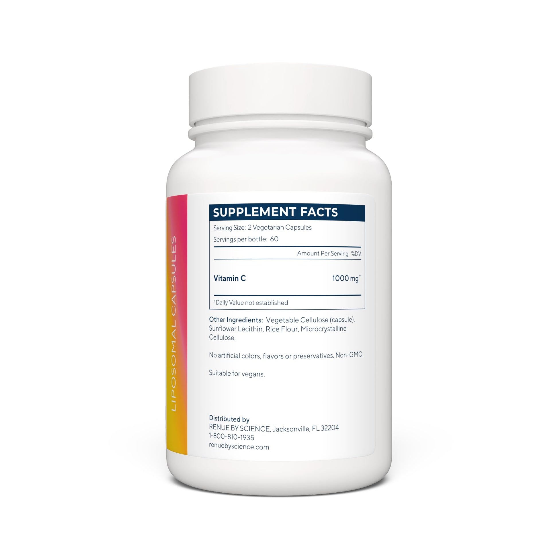 Renue By Science Vitamin C | High Strength Liposomal Supplement | 120 Capsules - 500mg VIT C per Serving | Non-GMO & Allergen Free | Made in The USA Third-Party Tested Renue By ScienceBuy Supplements Australia