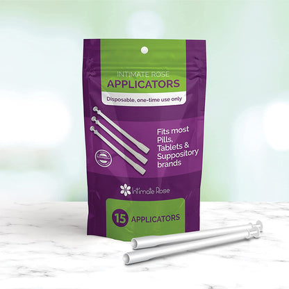 Intimate Rose 15 Count Vaginal Suppository Applicator - Fits Most Boric Acid Suppositories & Vaginal Suppository - Individually Wrapped Suppository Applicators from Intimate RoseBuy Supplements Australia