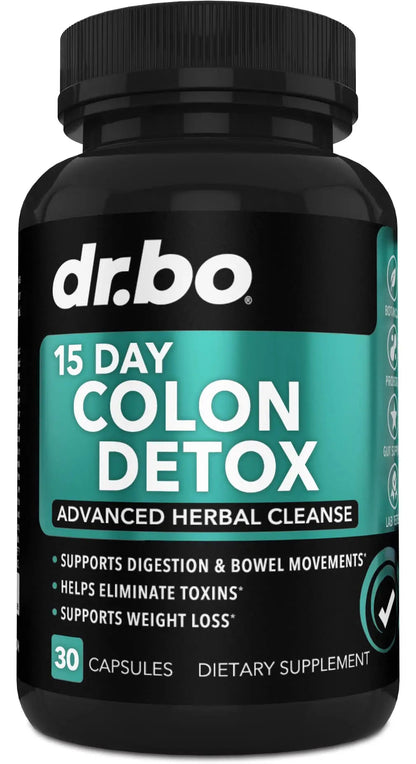 Colon Cleanser Detox for Weight Flush - 15 Day Intestinal Cleanse Pills & Probiotic - Fast Natural Laxative for Constipation Relief - Bowel Movement Supplements for Stomach Bloating, Gut Loss Support DR. BOBuy Supplements Australia