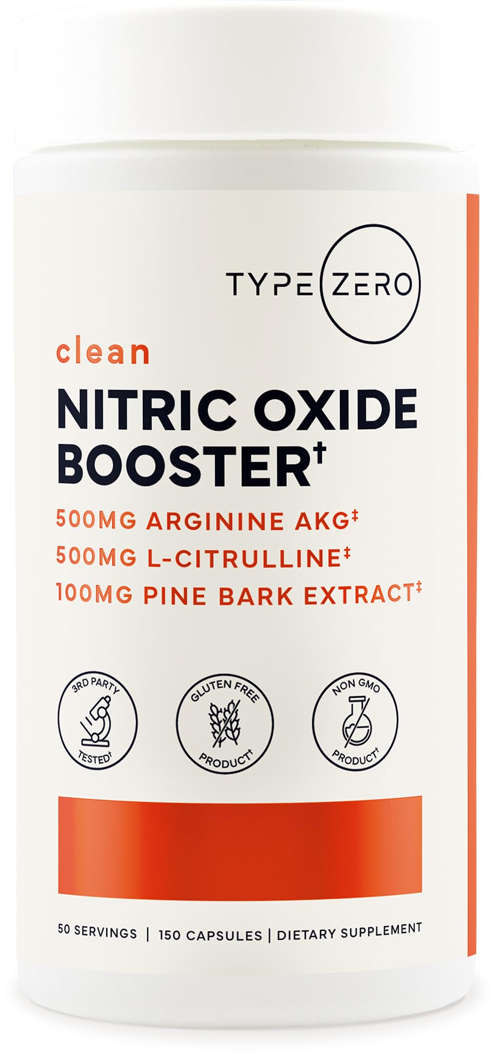 Type Zero Nitric Oxide 6X Booster, 150 Veggie Capsules - Natural Supplement - Beetroot, Arginine AKG, Citrulline, Pine Bark, Garlic & VIT C | Nitrous Oxide Type ZeroBuy Supplements Australia