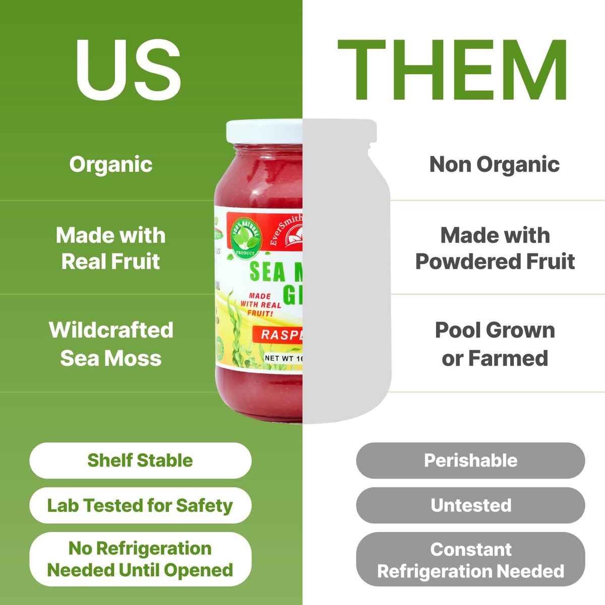 EverSmith Organics - Wildcrafted Irish Sea Moss Gel | Made in USA | Rich in Vitamins EverSmith OrganicsBuy Supplements Australia