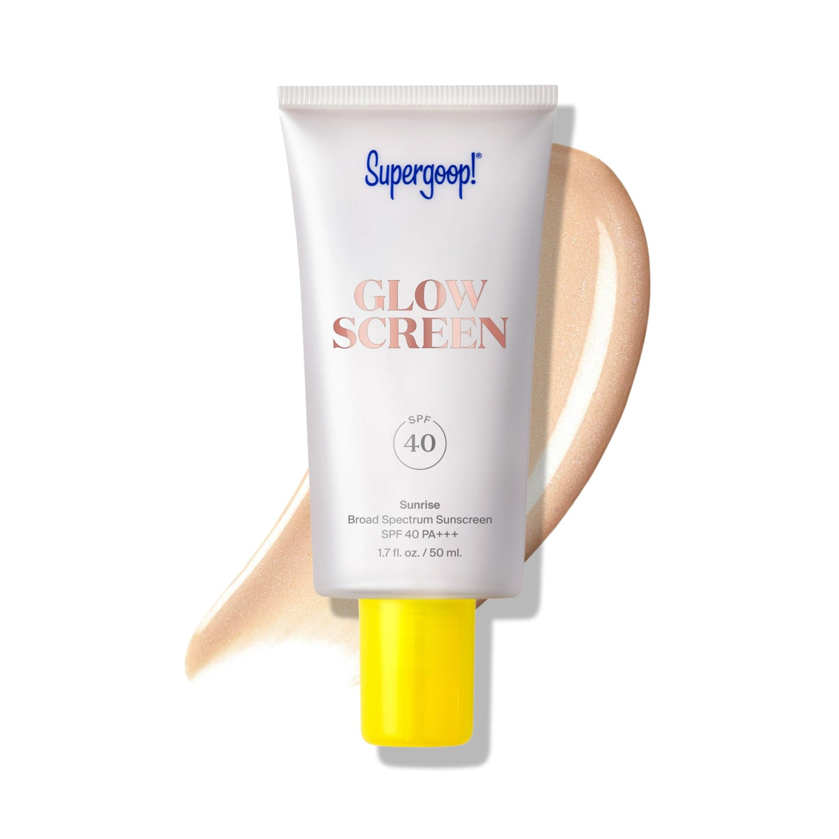 Supergoop! Glowscreen SPF 40, Sunrise (Champagne Glow) - 1.7 fl oz - Glowy Primer + Broad Spectrum Tinted Sunscreen