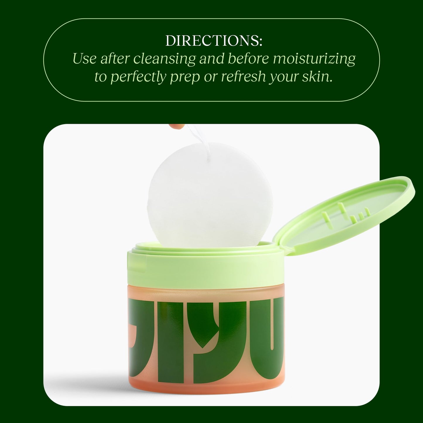 JiYu Toning Polish Pads - Korean Skincare for Dark Spots, Wrinkles & Dull Skin - Hydrating Facial