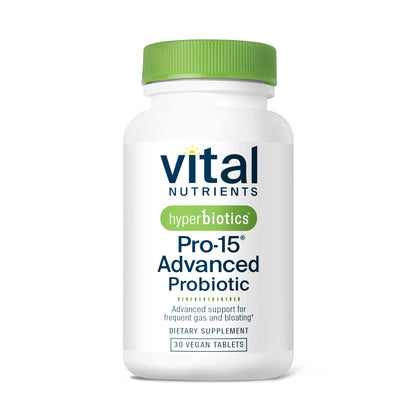 Hyperbiotics Vital Nutrients Pro-15 Advanced Probiotics for Women and Men | 15 Strains + Kiwifruit | Clinically Studied Daily Probiotics for Digestive Health, Gas, & Bloating | 30 Vegan Tablets HyperbioticsBuy Supplements Australia