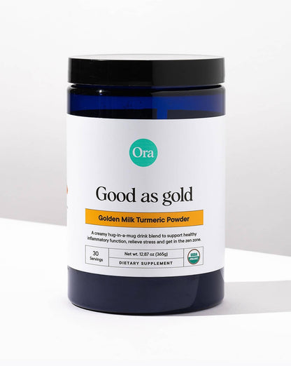 Ora Organic Golden Milk Powder - Ayurvedic Turmeric Powder with Organic Adaptogens - Ashwagandha, Reishi and Ginger | Organic, Gluten-Free, Soy-Free, Vegan, Non-GMO - Maple & Vanilla, 30 Servings Ora OrganicBuy Supplements Australia