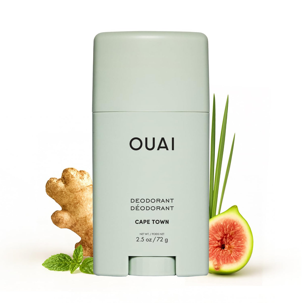 OUAI Aluminum Free Deodorant - Women's Deodorant with 24-Hour Odor Control & Invisible Application - Enriched with Notes of Wet Grass, Ginger, Basil & Green Fig - Cape Town (2.5 oz) OUAIBuy Supplements Australia