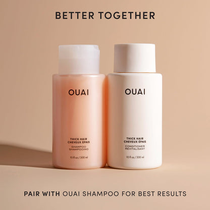 OUAI Thick Hair Conditioner Refill - Moisturizing Conditioner for Dry, Frizzy Hair - Keratin, Marshmallow Root, Shea Butter and Avocado Oil - Paraben, Phthalate & Sulfate Free (32 Oz) OUAIBuy Supplements Australia