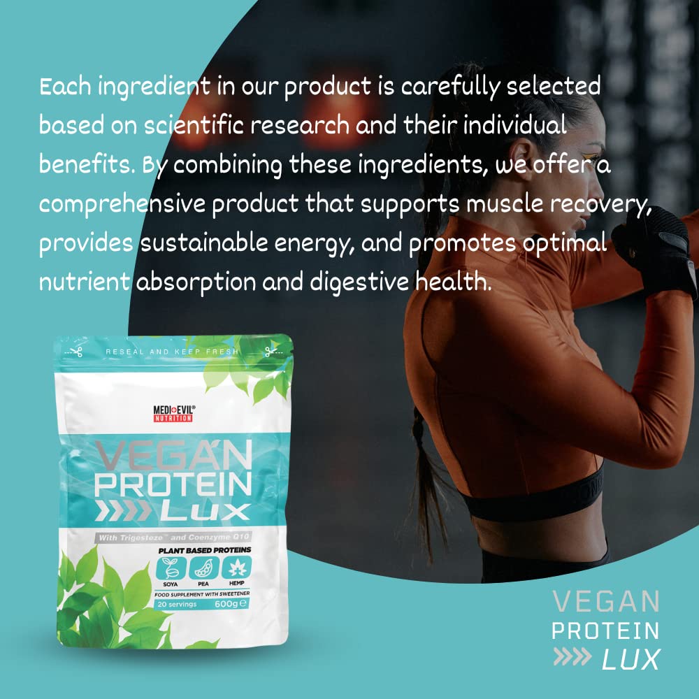 Medi-Evil Nutrition Vegan Protein Powder, Natural Ingredients, Gluten Free and Vegetarian Medi-EvilBuy Supplements Australia