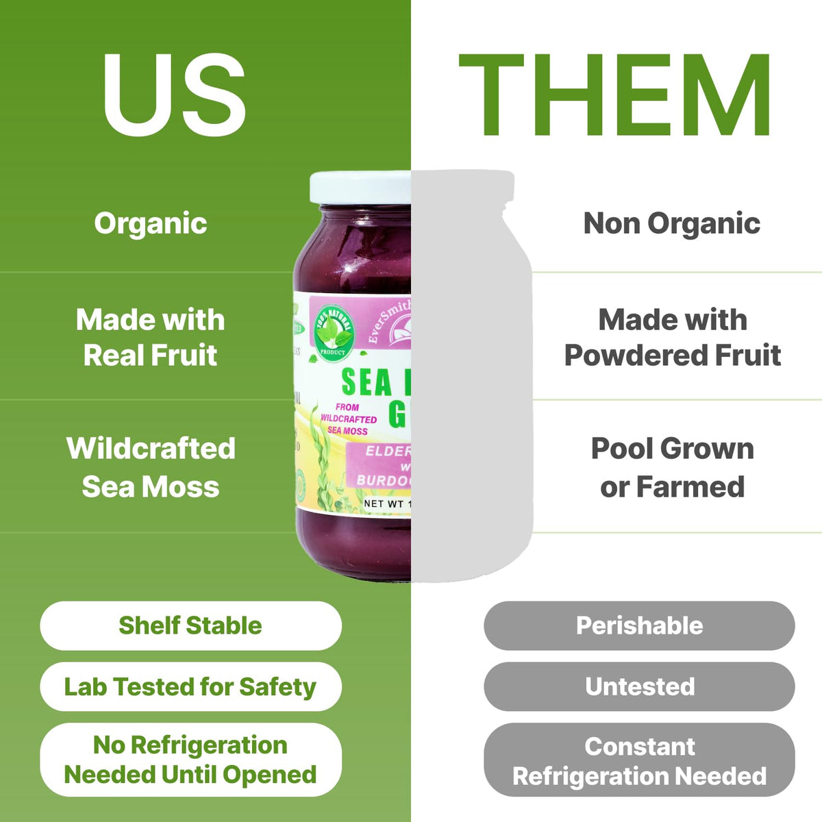EverSmith Organics - Wildcrafted Irish Sea Moss Gel | Made in USA | Rich in Vitamins EverSmith OrganicsBuy Supplements Australia