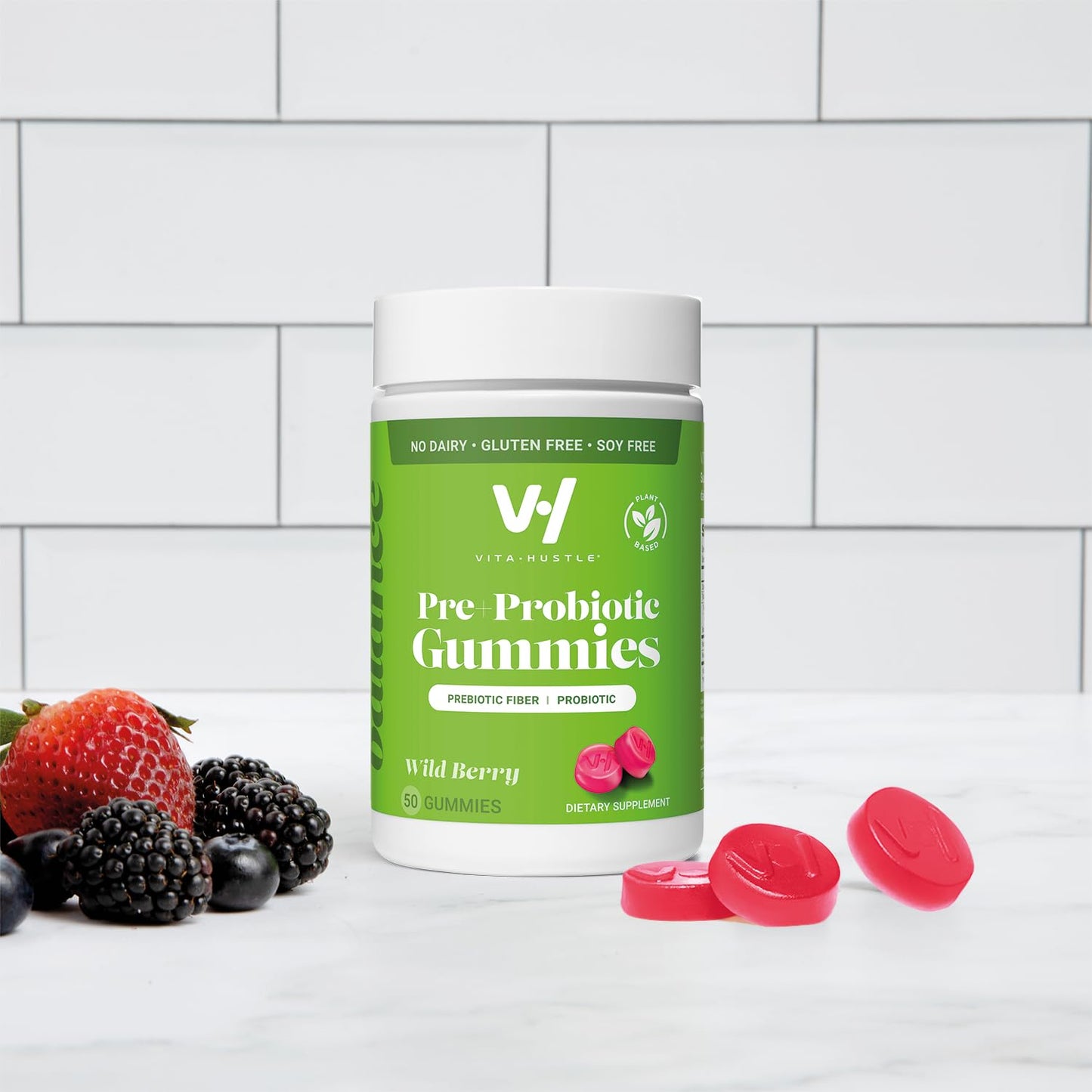 VitaHustle Probiotic Gummies + Prebiotics by Kevin Hart with Chicory Root Inulin Fiber VitaHustleBuy Supplements Australia