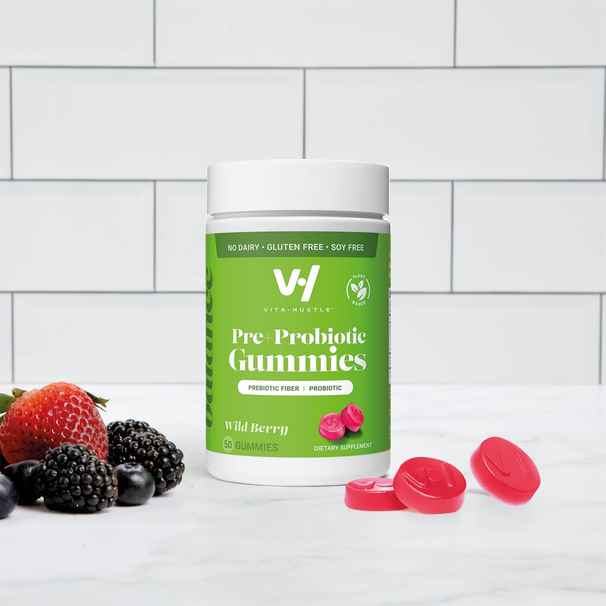 VitaHustle Probiotic Gummies + Prebiotics by Kevin Hart with Chicory Root Inulin Fiber VitaHustleBuy Supplements Australia
