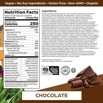 Orgain Organic Perfect Meal Replacement Protein Powder, Chocolate - 25g Plant Based OrgainBuy Supplements Australia