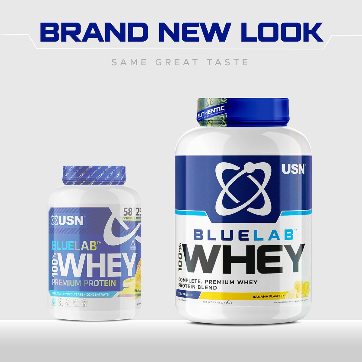 USN Blue Lab Whey Protein Powder: Banana - Whey Protein 2kg - Post-Workout USNBuy Supplements Australia