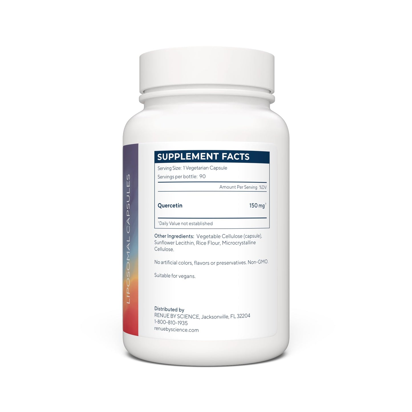 Renue By Science Quercetin | High Strength Liposomal Quercetin Supplements | 90 Quercitin Capsules - 150mg Quercetin per Serving | Non-GMO | Made in The USA & Third-Party Tested Renue By ScienceBuy Supplements Australia