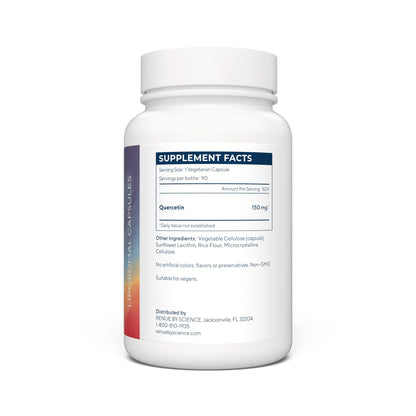 Renue By Science Quercetin | High Strength Liposomal Quercetin Supplements | 90 Quercitin Capsules - 150mg Quercetin per Serving | Non-GMO | Made in The USA & Third-Party Tested Renue By ScienceBuy Supplements Australia