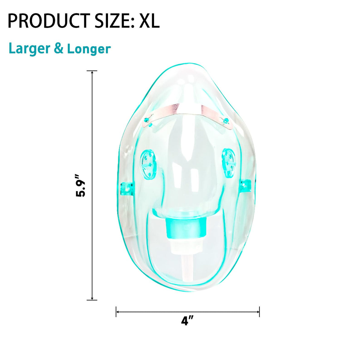 2 Pack Oxygen Mask for Face Adult with 6.6 Ft Tube and Adjustable Elastic Strap - Size XL REALBEBFFBuy Supplements Australia