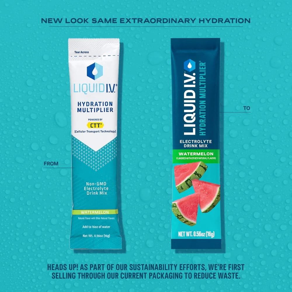 Liquid I.V.® Hydration Multiplier - Watermelon | Electrolyte Powder Drink Mix | 3 Pack (48 Servings) Liquid I.V.Buy Supplements Australia