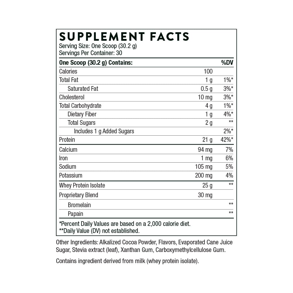 THORNE Whey Protein Isolate - 21 Grams of Easy-to-Digest Whey Protein Powder THORNEBuy Supplements Australia