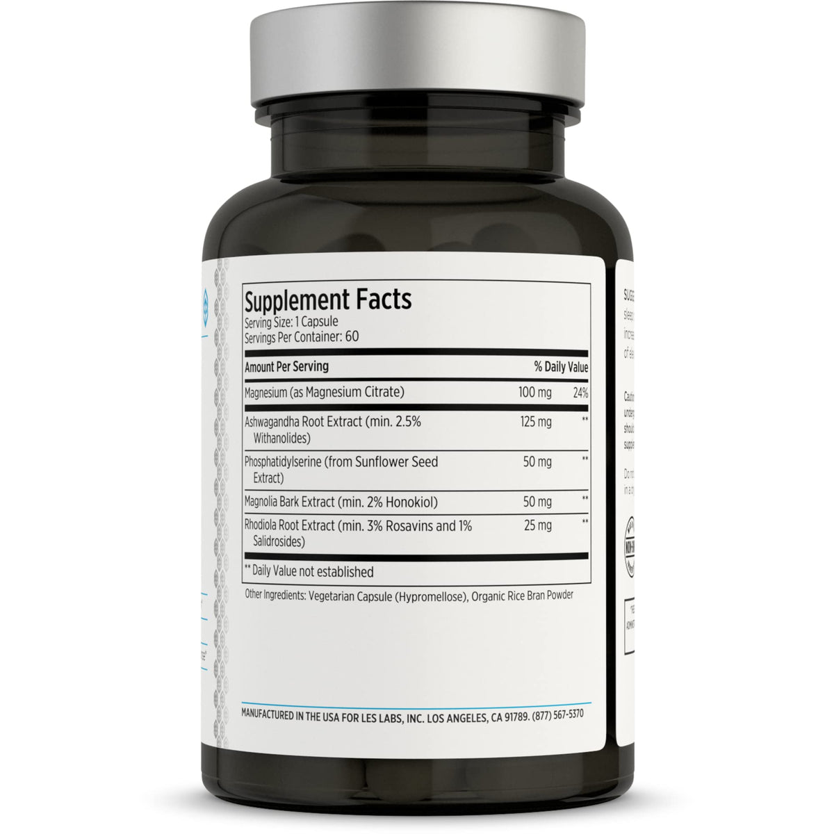 LES Labs Cortisol Health – Stress Relief, Balanced Cortisol Response, Relaxation & Deep Sleep – Phosphatidylserine, Magnesium, Magnolia Bark, Rhodiola Rosea & Ashwagandha – Non-GMO – 60 Capsules LES LabsBuy Supplements Australia