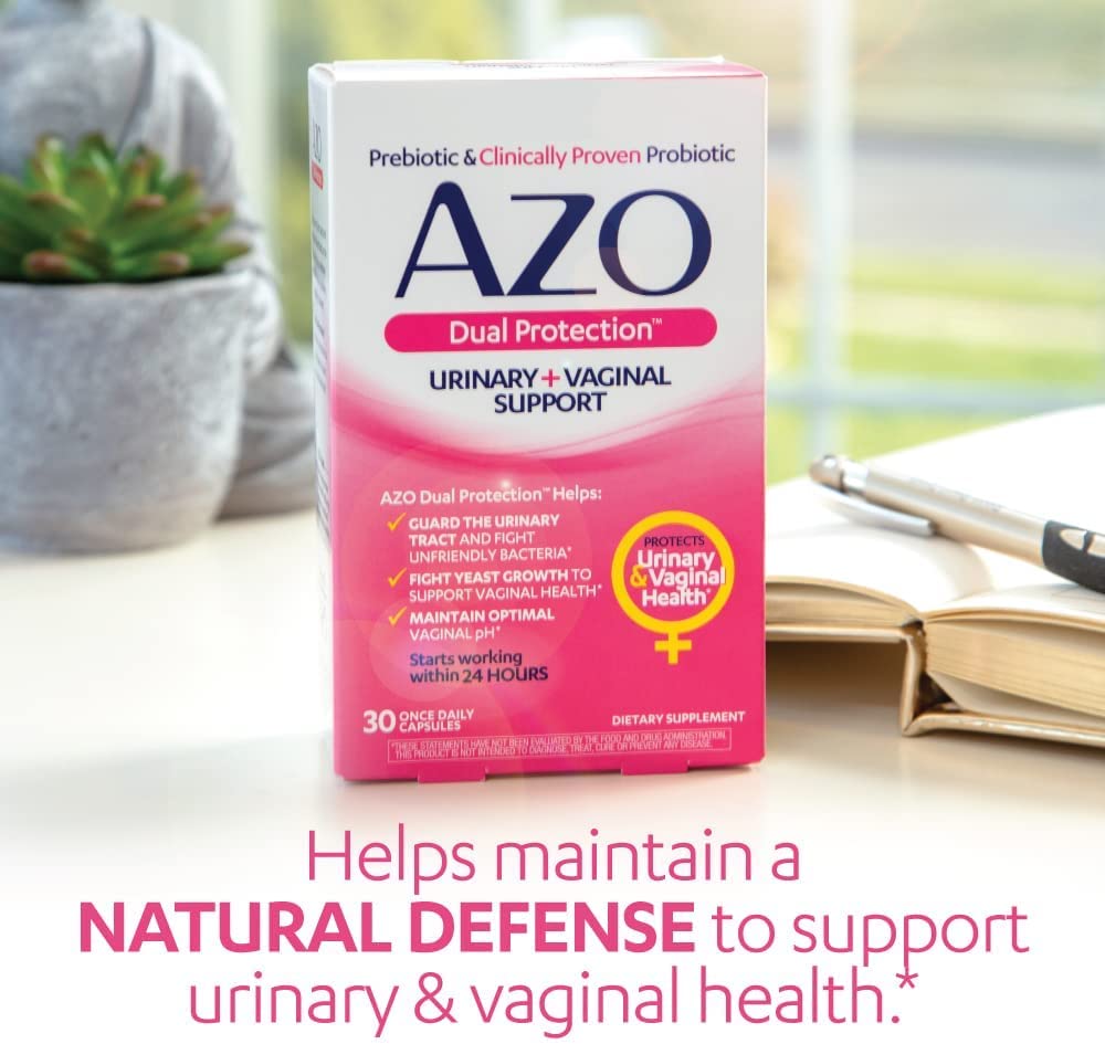AZO Dual Protection | Urinary + Vaginal Support* | Prebiotic Plus Clinically Proven Women AZOBuy Supplements Australia