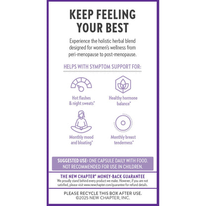 New Chapter Menopause Supplement - Estrotone Herbal Hormone Balance for Women in Perimenopause, with Black Cohosh for Hot Flash Relief & to Reduce Night Sweats + Vitex, No Added Hormones - 60 ct New ChapterBuy Supplements Australia