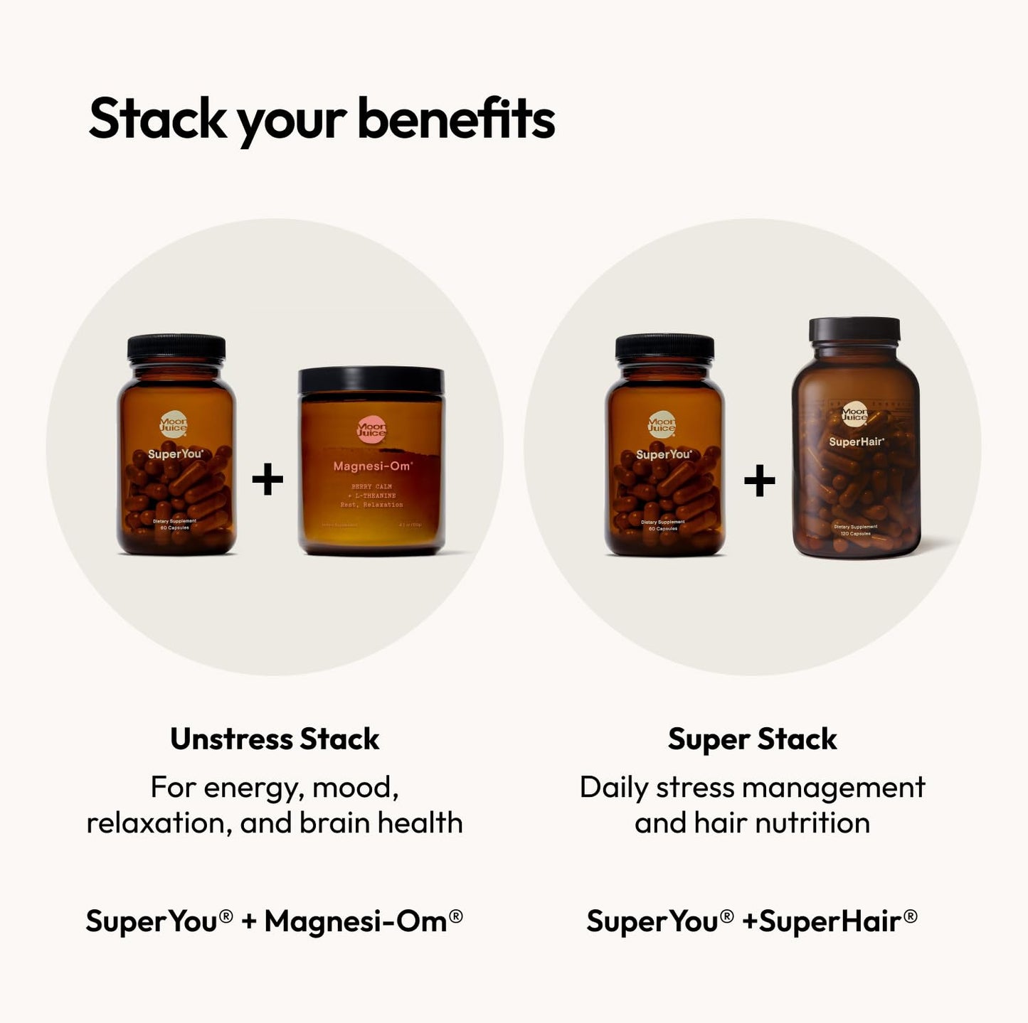 Moon Juice SuperYou Ashwagandha Supplements with Rhodiola, Shatavari & Amla - Cortisol Reducer for Energy, Mood, Focus and Stress Support, Vegan, Non-GMO & 100% Traceable, 60 Capsules, 30 Servings Moon JuiceBuy Supplements Australia