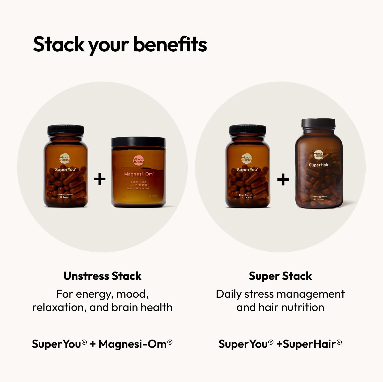 Moon Juice SuperYou Ashwagandha Supplements with Rhodiola, Shatavari & Amla - Cortisol Reducer for Energy, Mood, Focus and Stress Support, Vegan, Non-GMO & 100% Traceable, 60 Capsules, 30 Servings Moon JuiceBuy Supplements Australia