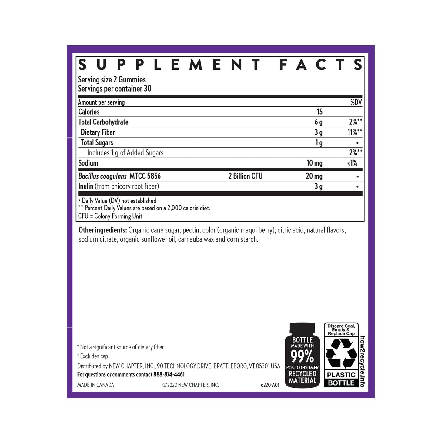 New Chapter Probiotic Gummies for Women and Men, All-Flora (1 Month Supply) – 55% Less Sugar+, Formulated for Holistic Gut Health Support with Probiotics + Prebiotic Fiber