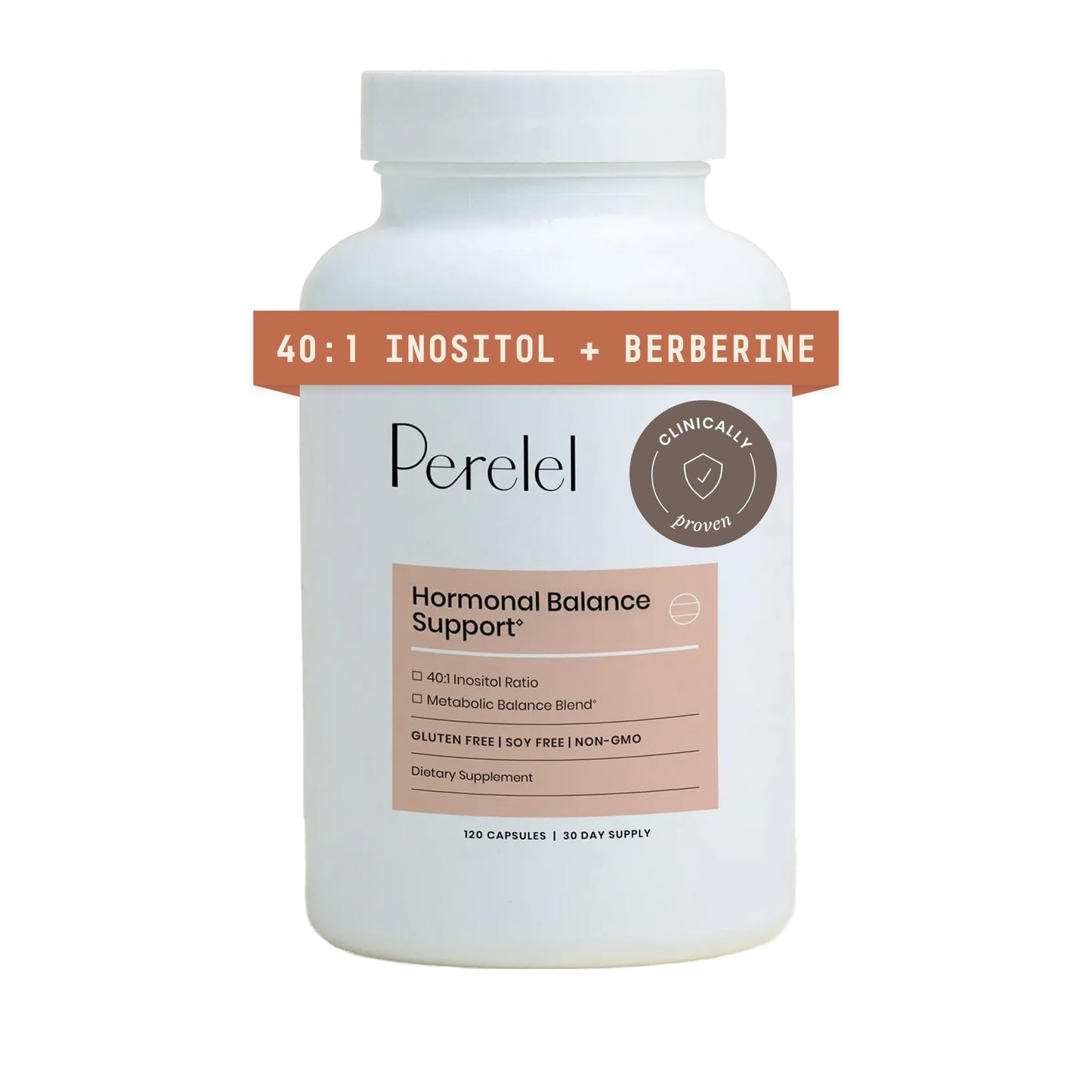 Perelel Hormone Balance Support, Myo & D Chiro Inositol, Womens Inositol Supplement with Berberine, Alpha Lipoic Acid, & Dim to Support Female Health, Soy, Dairy & Gluten Free, Non GMO, 120 Capsules PerelelBuy Supplements Australia