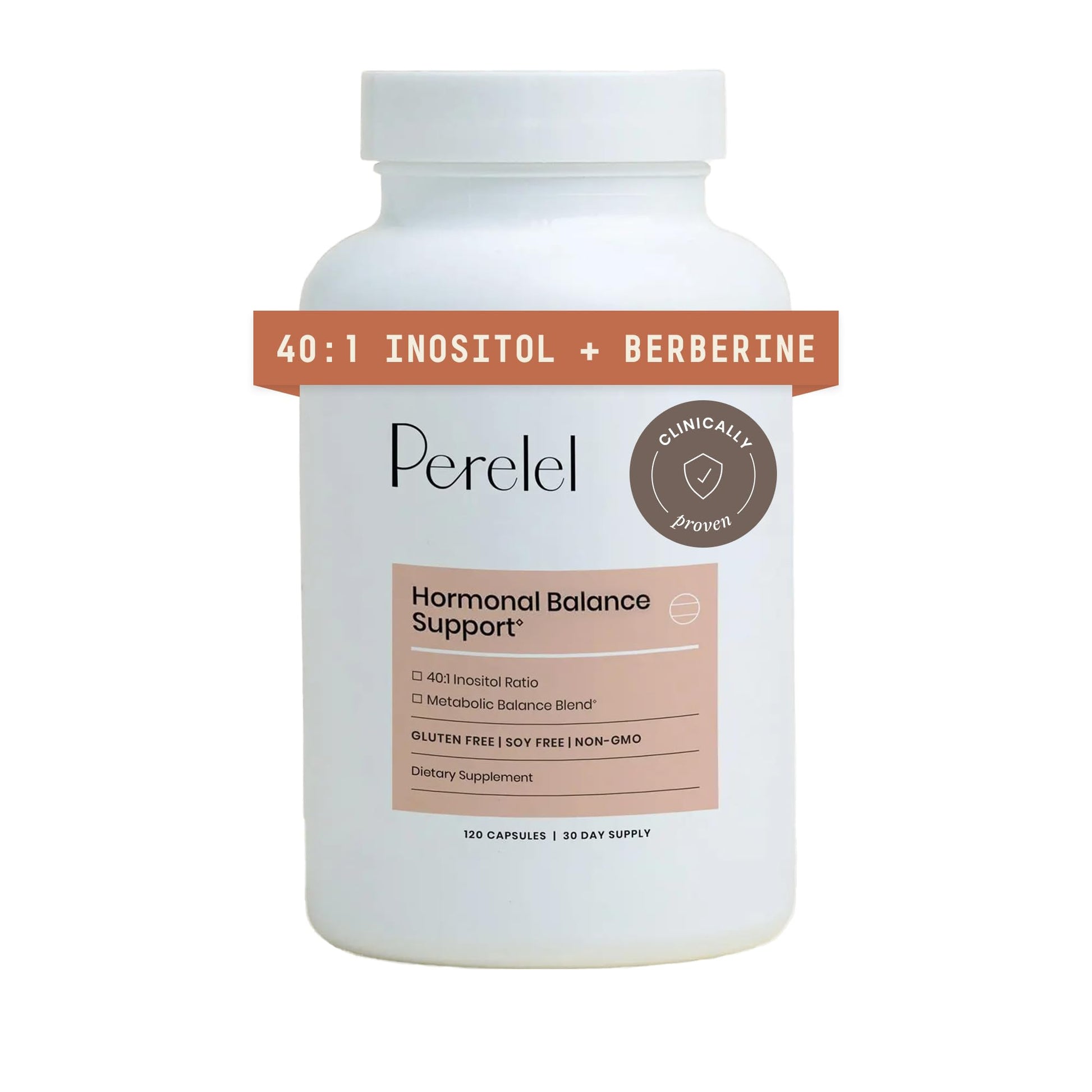 Perelel Hormone Balance Support, Myo & D Chiro Inositol, Womens Inositol Supplement with Berberine, Alpha Lipoic Acid, & Dim to Support Female Health, Soy, Dairy & Gluten Free, Non GMO, 120 Capsules PerelelBuy Supplements Australia