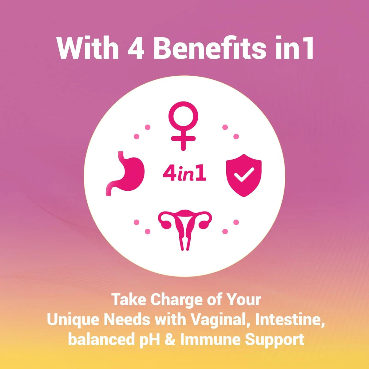 Her Juicy Women's Probiotic Gummies: Supports Women’s Wellness & pH Balance, Clean Vegan, Pineapple Flavor, Prebiotics & Lactobacillus Blend, with Slippery Elm, Gut Health & Immune Defense, 60 Gummies HeawdraBuy Supplements Australia