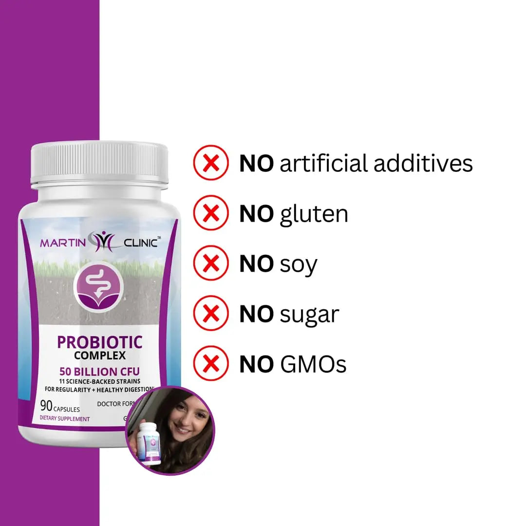 martin clinic Probiotic for Gut Health & Immune Support — Daily Digestive Balance, Bloating Relief & Better Nutrient Absorption — 60 Capsules martin clinicBuy Supplements Australia
