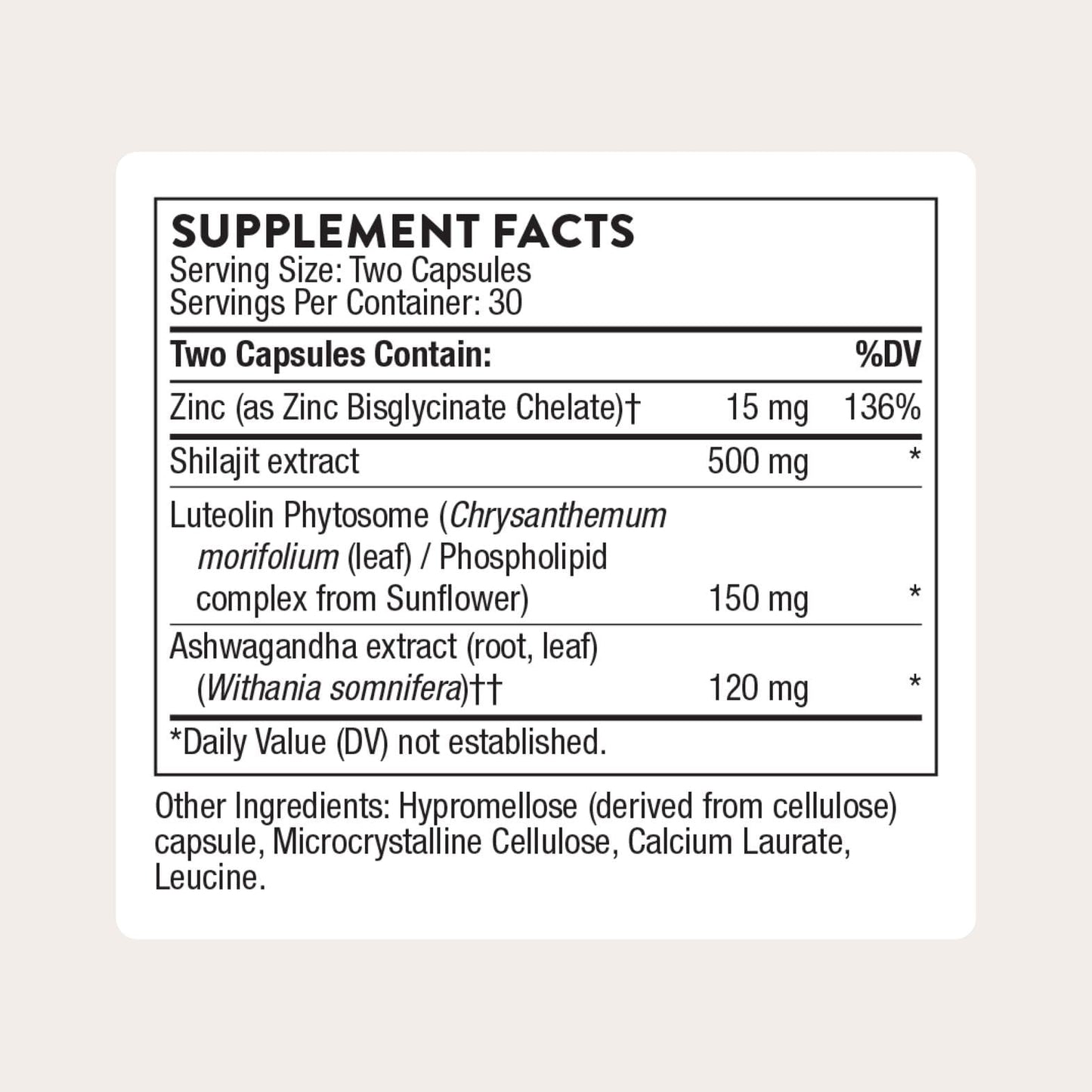 THORNE - Advanced Testosterone Support - Men's Health Supplement - Supports Healthy Testosterone Levels & Muscle Fatigue* - with Ashwagandha, Shilajit & Zinc - Gluten, Dairy & Soy-Free - 30 Servings THORNEBuy Supplements Australia