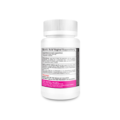 NutraBlast Boric Acid Vaginal Suppositories - 100% Pure Made in USA - Boric Life Intimate Health Support NutraBlastBuy Supplements Australia