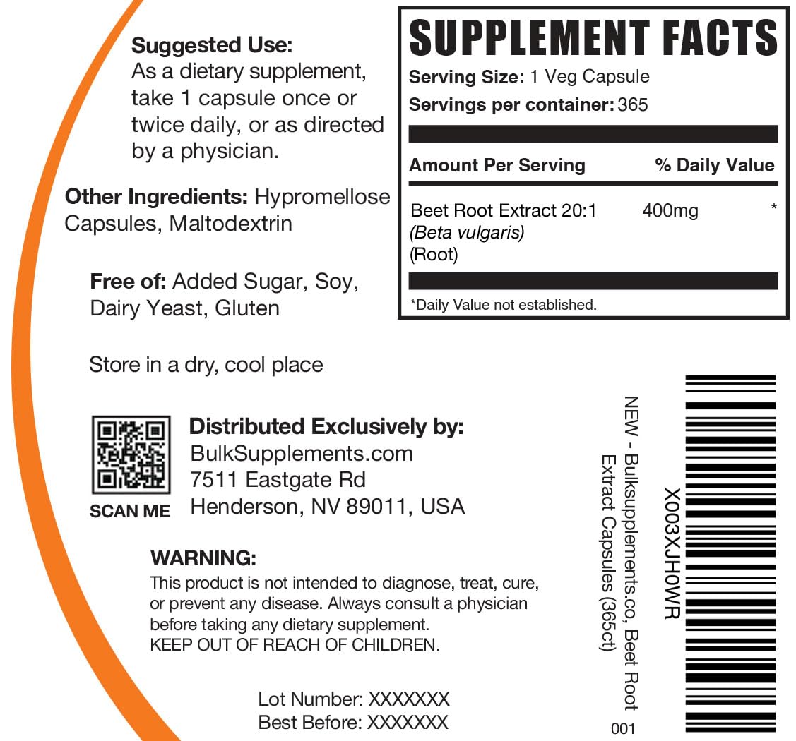 BULKSUPPLEMENTS.COM Beet Root Extract Capsules - Beet Root Supplements, Beet Root BULKSUPPLEMENTS.COMBuy Supplements Australia