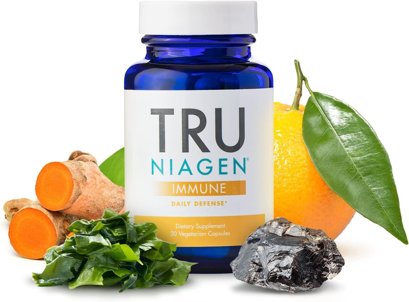 TRU NIAGEN Immune Support Supplement - Daily Defense - Vitamin C from Fermentation, Vegan Vitamin D3 2000 IU, Zinc, Plus Theracurmin (Curcumin) + Multi Award-Winning NAD Boosting Niagen 150mg 30ct TRU NIAGENBuy Supplements Australia