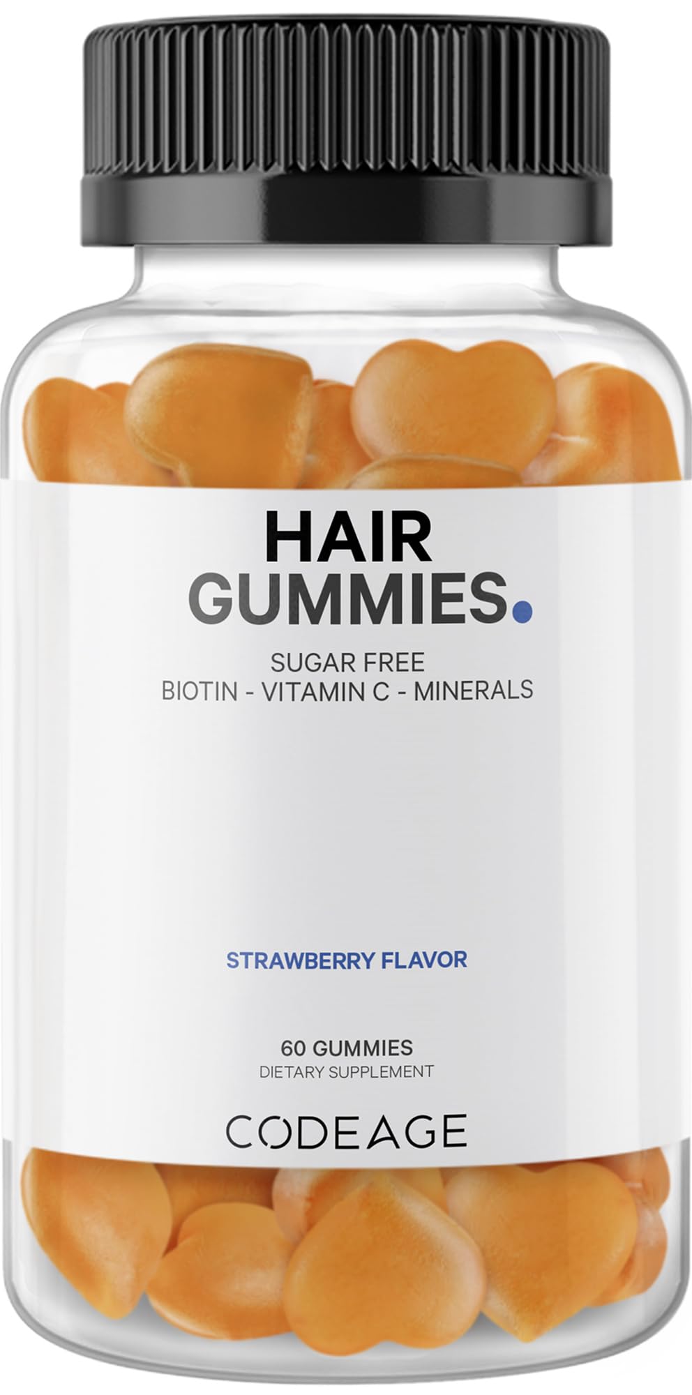 Codeage Hair Gummies, Biotin 5000 mcg, Sugar Free Growth Gummy Vitamins A, C, B6, B12, D3, Zinc, Inositol Supplement CodeageBuy Supplements Australia