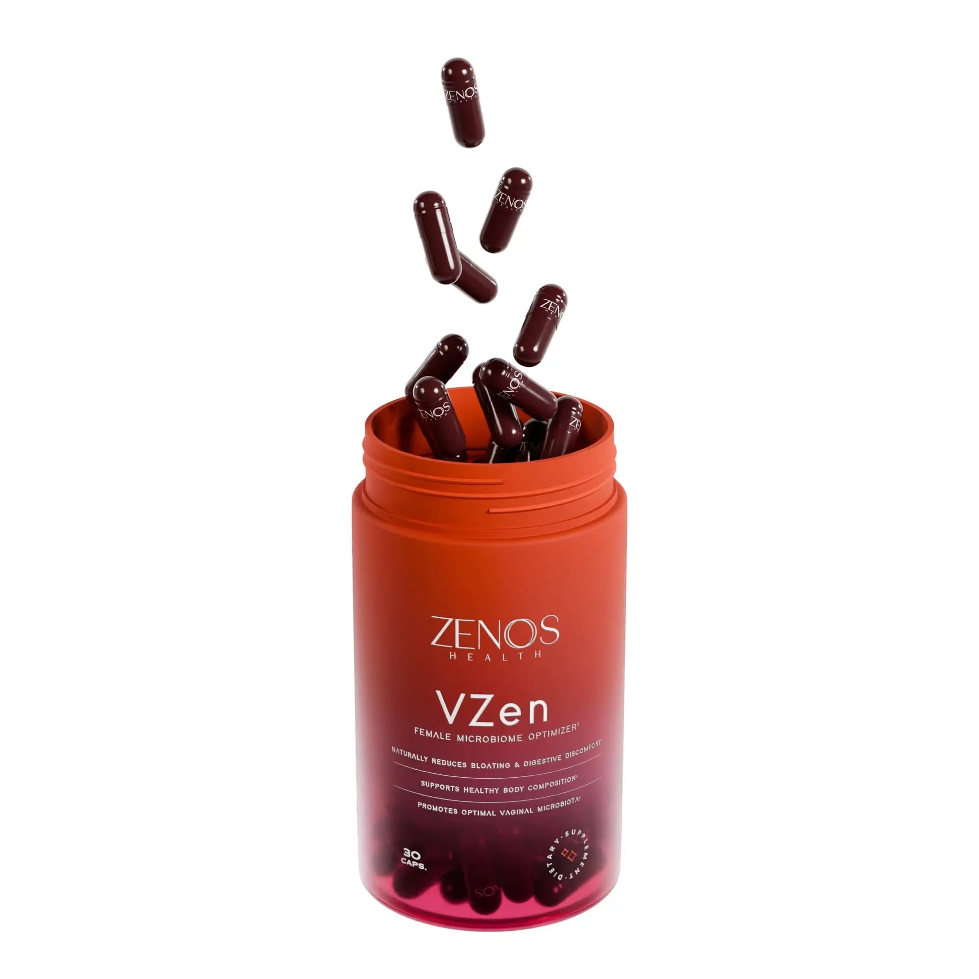 Zenos Health VZen Vaginal Probiotics for Women – Probiotics and Prebiotics for Digestive Health & Bloating Relief for Women – Improve Gut Health, Urinary Tract & Daily Wellness - Made in USA, 30 Caps Zenos HealthBuy Supplements Australia