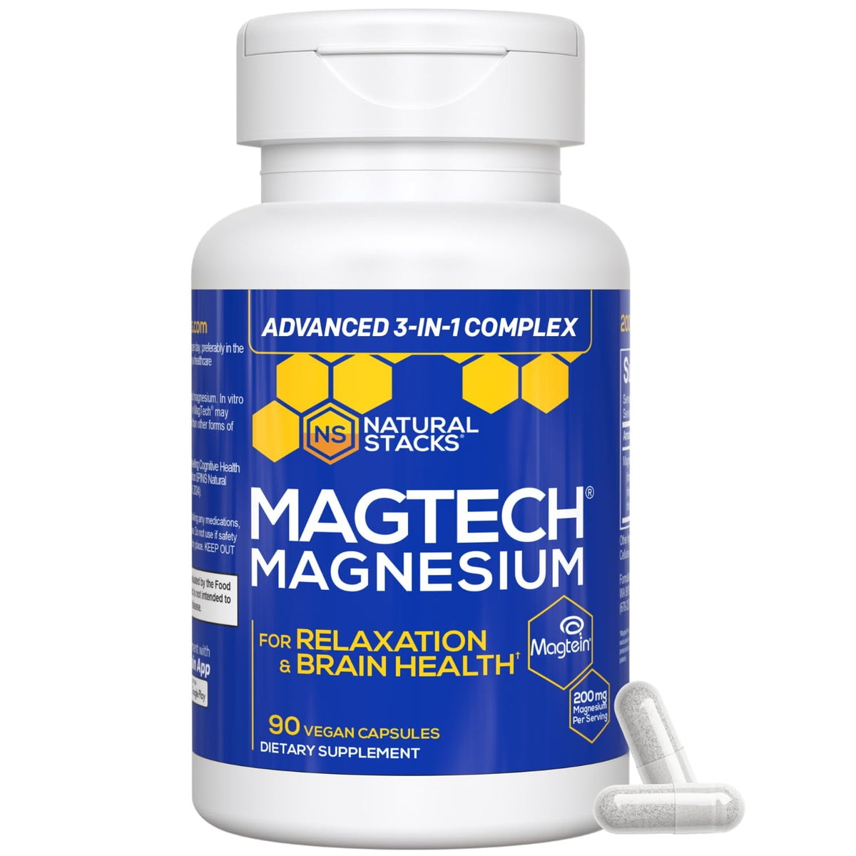 NATURAL STACKS Dopamine Brain Food + Magtech Magnesium Bundle - Chelated Magnesium Complex - Supports Brain Health & Mental Drive* - 150 Total Capsules NATURAL STACKSBuy Supplements Australia