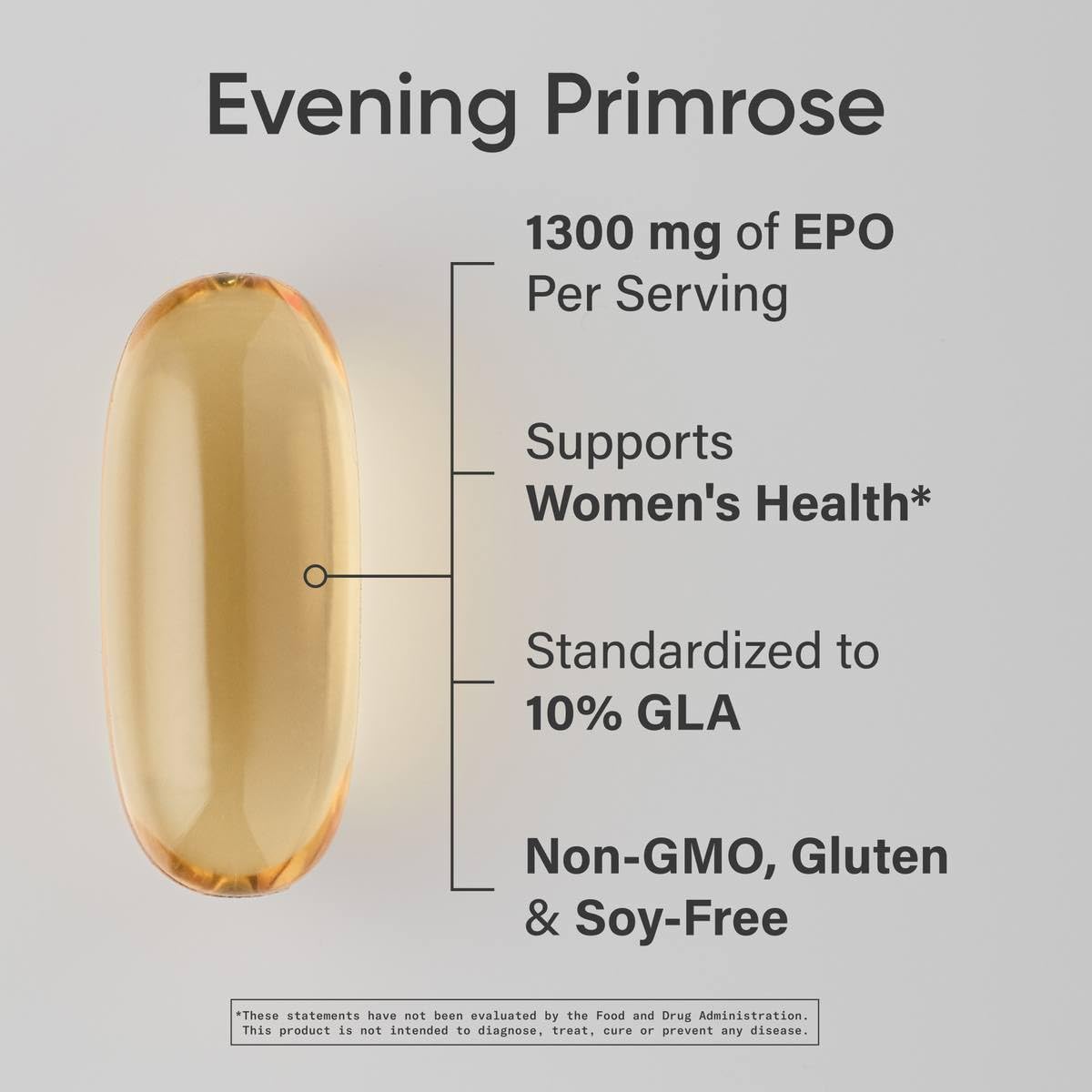 Sports Research Evening Primrose Supplement from Cold Pressed Oil - Softgels for Women’s Health & Skin Health - Gluten Free & Non-GMO GLA - High Potency 1300mg, 120 Count Sports ResearchBuy Supplements Australia