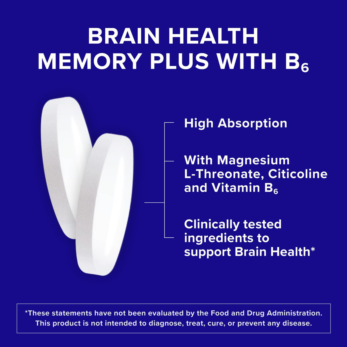 Qunol Brain Health Memory Plus with B6, Magnesium L-Threonate & Citicoline, Clinically Tested Ingredients to Improve Memory, Focus, Attention and Productivity, 90 Count QunolBuy Supplements Australia