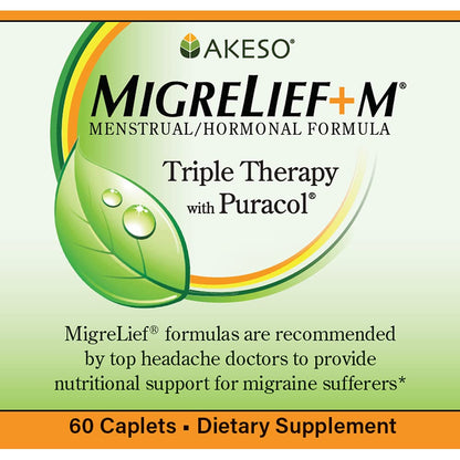MigreLief+M – Advanced Nutritional Support Supplement for Women’s Neurological Health and Head Comfort – 60 Caplets (1-Month Supply) MigreLiefBuy Supplements Australia
