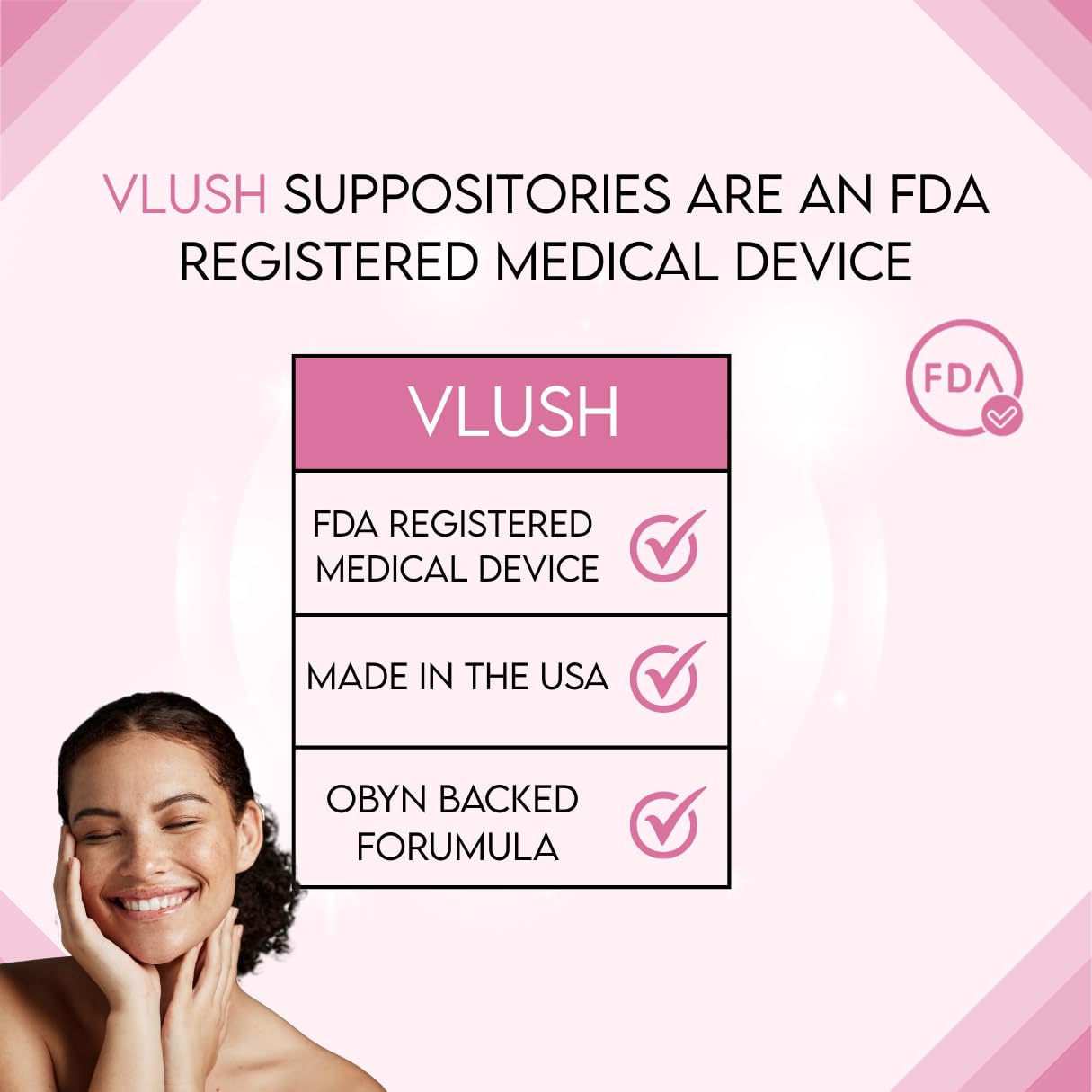 VLUSH Vaginal Moisturizer Suppositories - Deep Hydration with Hyaluronic Acid for Vaginal Dryness, Menopause Support & Daily Comfort, Made in FDA Registered Facility - Hormone-Free (10 Count) VLUSHBuy Supplements Australia