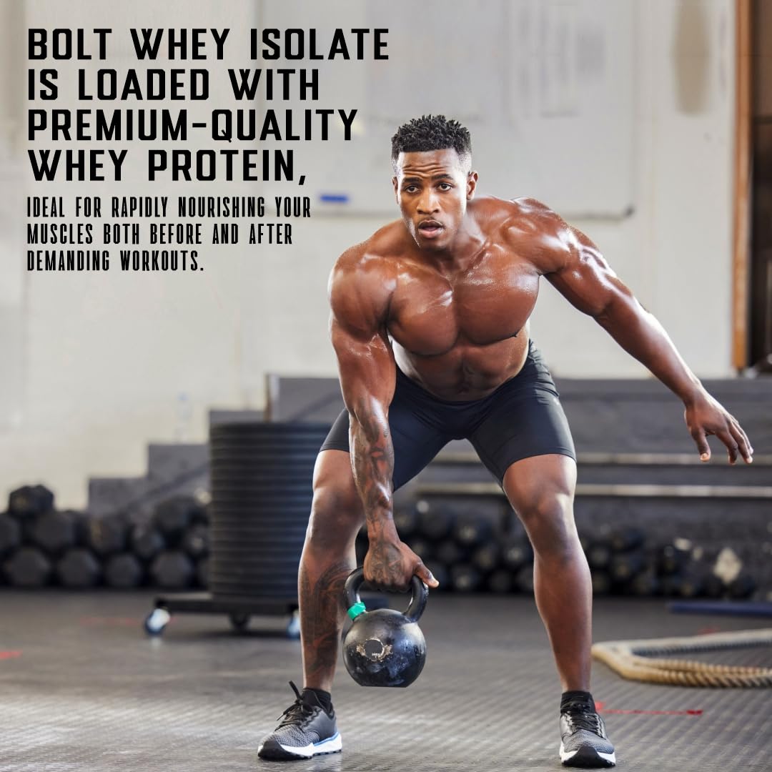 Bolt Nutrition Whey Isolate Protein Powder | with Superfood Phycocyanin | Muscle Strength Bolt NutritionBuy Supplements Australia