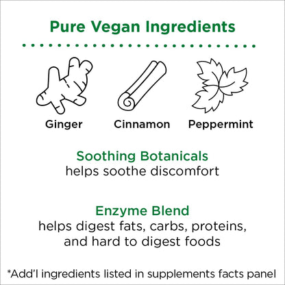 nbpure Vegan Digestive Enzyme Complex – Daily Bloating, Gas, & Food Digestive Support for Women & Men – 12 Enzymes & 3 Herbs – Lactase, Protease, Lipase