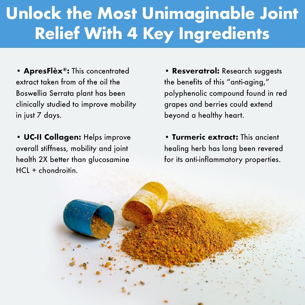 Advanced Joint Support Dietary Supplement with Turmeric, UC•II Collagen, Resveratrol My StoreBuy Supplements Australia