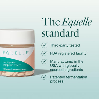 EQUELLE Multi-Symptom Perimenopause & Menopause Relief Relief from Hot Flashes, Muscle Aches & Supports More Sleep. Hormone-Free, Plant-Based S-Equol – 1 Month Supply (60 Tablets) EQUELLEBuy Supplements Australia