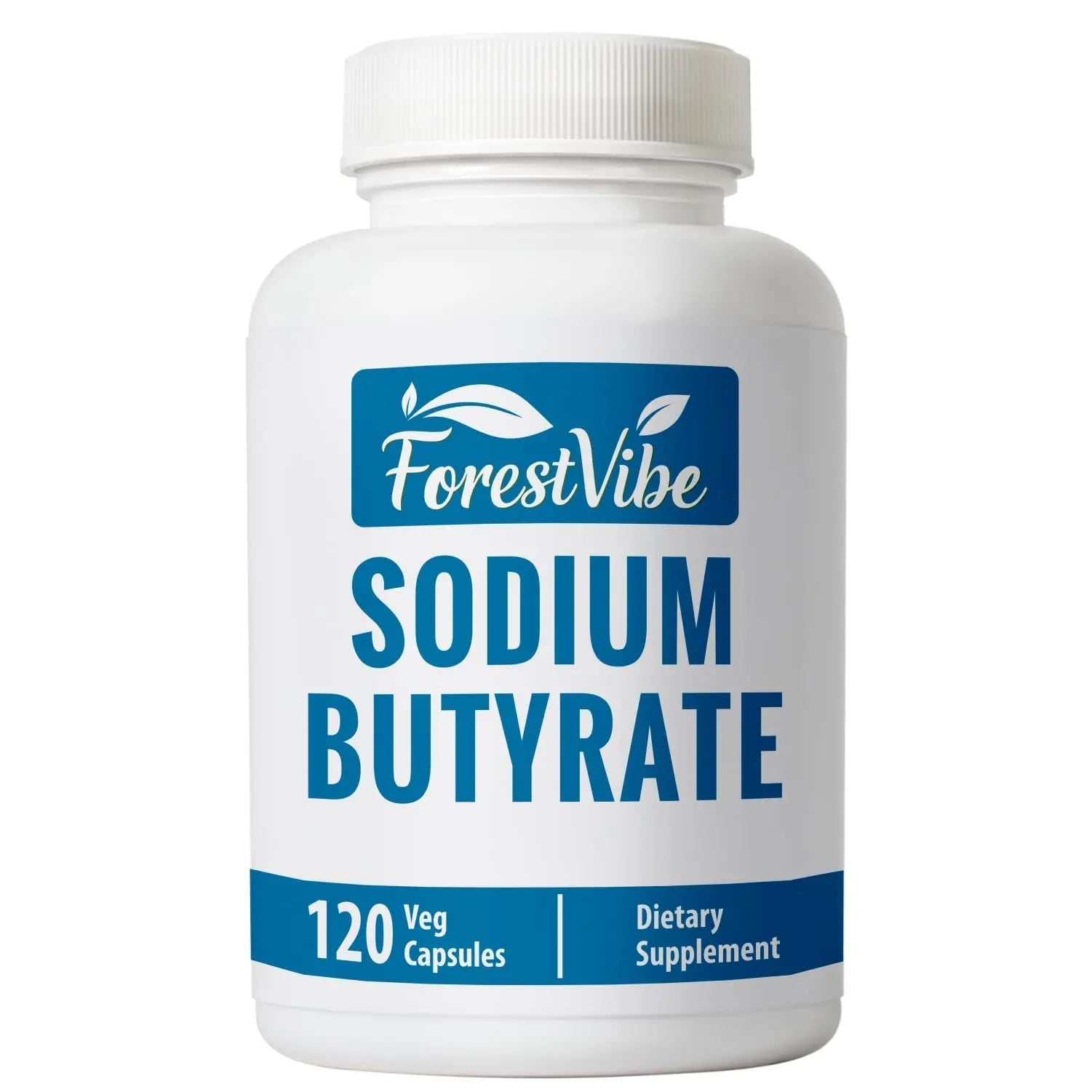 ForestVibe Sodium Butyrate Supplement 1200mg, Yielding 960mg Butyric Acid, 120 Vegan Capsules, 2 Month Supply, Non-GMO & Gluten Free Postbiotic Supplement ForestVibeBuy Supplements Australia
