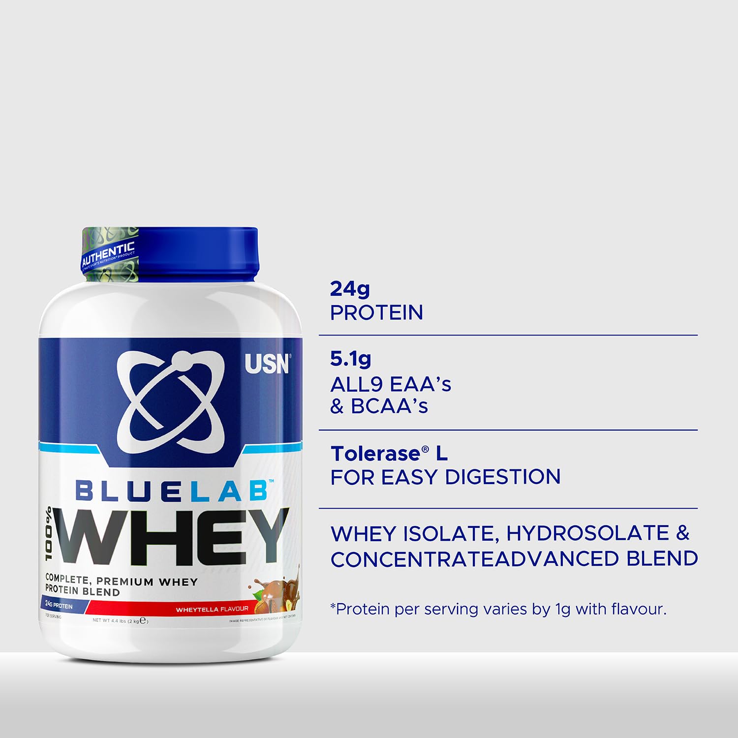 USN Blue Lab Whey Protein Powder: Wheytella - Whey Protein 908g - Post-Workout USNBuy Supplements Australia
