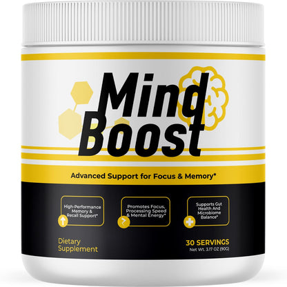 MindBoost Powder - Official Mind Boost Day Supplement, Advanced Nootropic, Premium Formula, Natural Vitamins for Wellness - 1 Bottle for 1 Month VIVALISBuy Supplements Australia